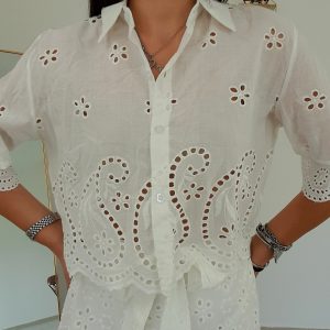 CAMICIA PIZZO SANGALLO